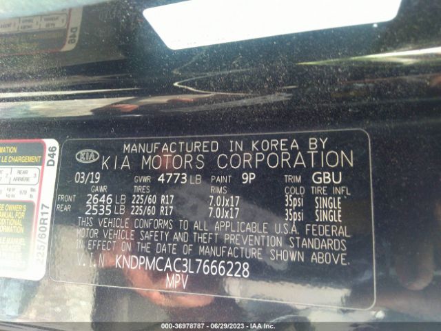 KNDPMCAC3L7666228 KIA Sportage Lx