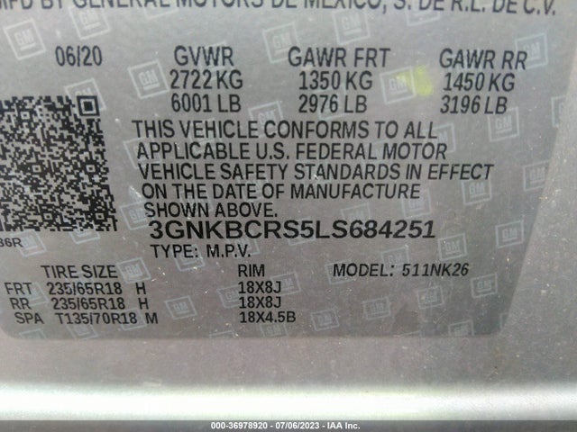 Chevrolet Blazer Lt 2020 3GNKBCRS5LS684251 Image 9