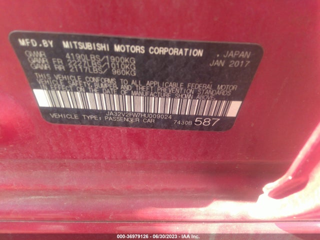 JA32V2FW7HU009024 Mitsubishi Lancer Es/se/sel