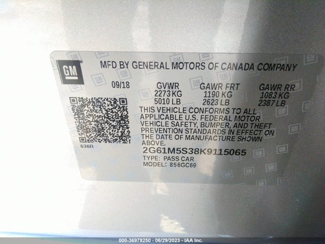 2G61M5S38K9115065 Cadillac XTS LUXURY
