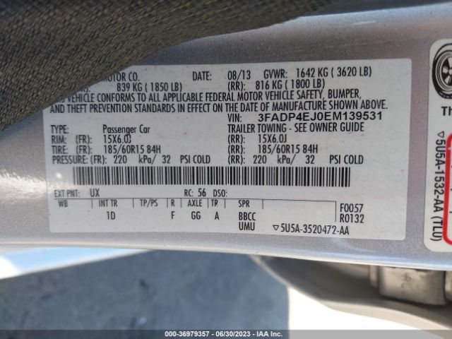 3FADP4EJ0EM139531 Ford FIESTA SE