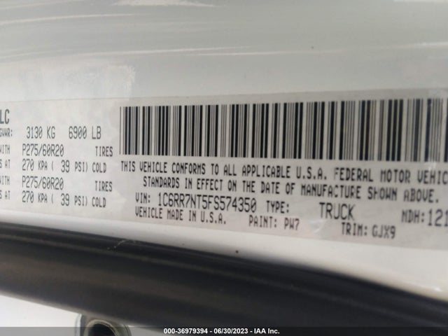 1C6RR7NT5FS574350 RAM 1500 Laramie