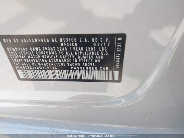 3VW5T7AJ4HM320148 Volkswagen JETTA GLI