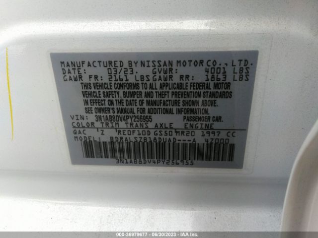 3N1AB8DV4PY256955 Nissan SENTRA SR