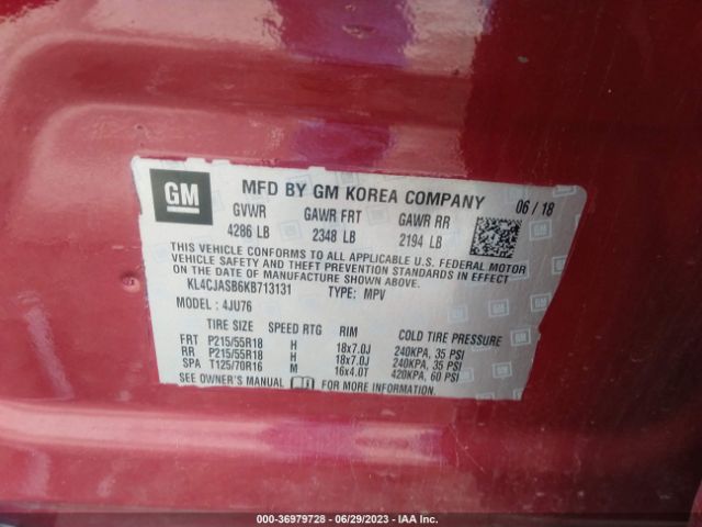 KL4CJASB6KB713131 Buick Encore Preferred