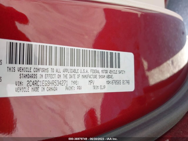 2C4RC1EG9HR534271 Chrysler Pacifica Touring-l Plus
