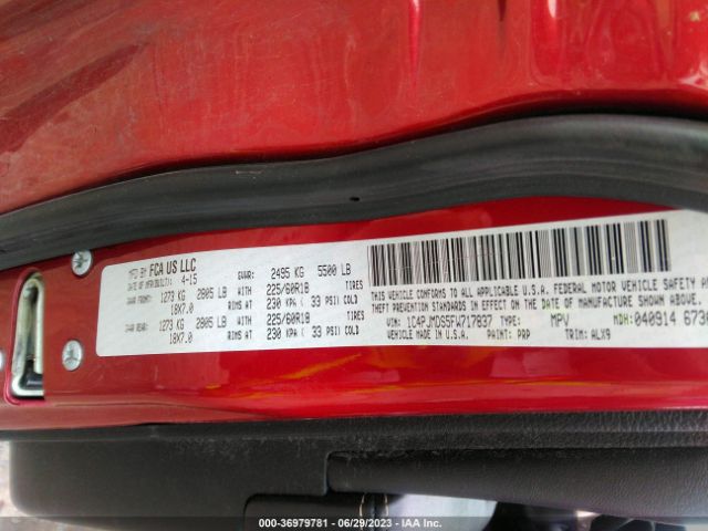 1C4PJMDS5FW717837 Jeep Cherokee Limited