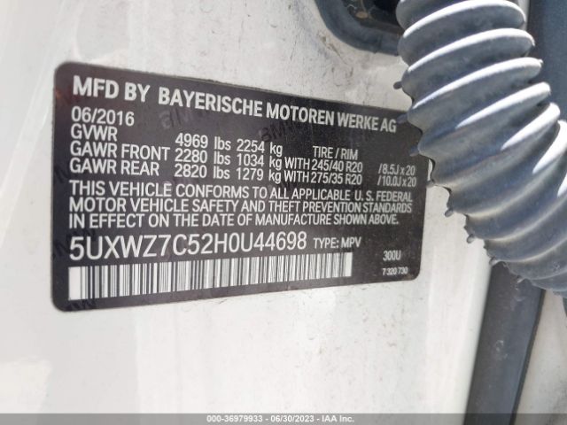 5UXWZ7C52H0U44698 BMW X3 Sdrive28i