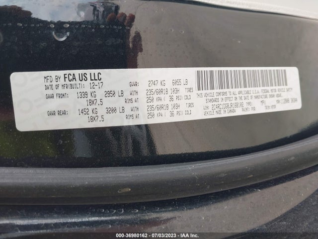 2C4RC1DG8JR168102 Chrysler Pacifica Touring