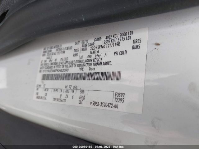 1FTYR2ZM8FKA62060 Ford TRANSIT CARGO VAN
