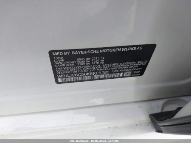 WBAJV6C50KBK08285 BMW 6 Series 640i Xdrive