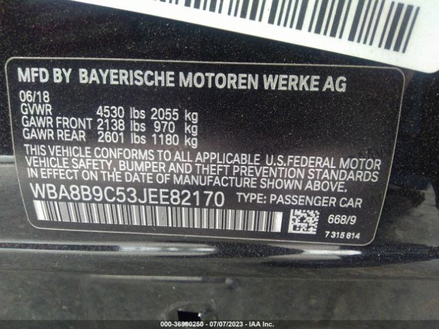 WBA8B9C53JEE82170 BMW 3 Series 330i
