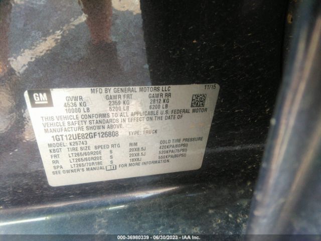 1GT12UE82GF126808 GMC Sierra 2500hd Denali