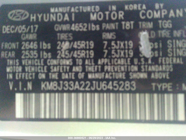 Hyundai Tucson Value 2018 KM8J33A22JU645283 Image 15