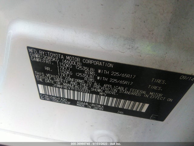 Toyota Rav4 Xle 2015 JTMRFREV7FD103321 Image 16