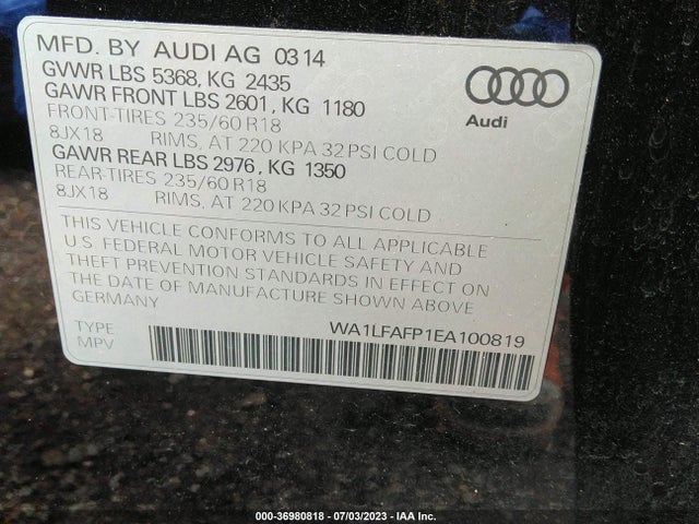 WA1LFAFP1EA100819 Audi Q5 Premium Plus
