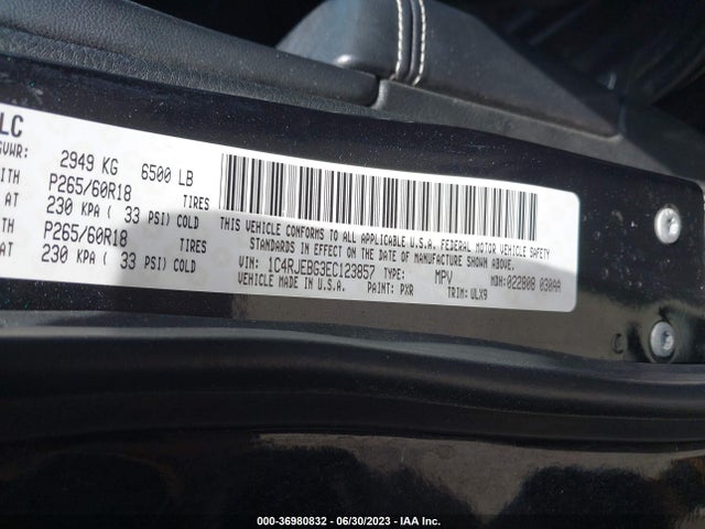 1C4RJEBG3EC123857 Jeep Grand Cherokee Limited