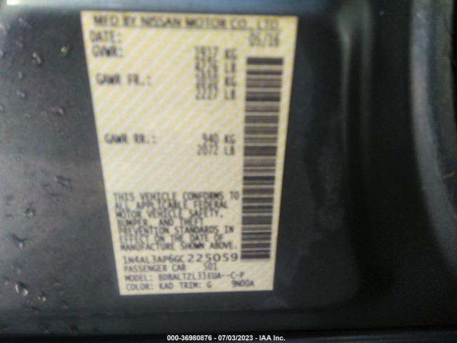 1N4AL3AP6GC225059 Nissan Altima 2.5 Sl