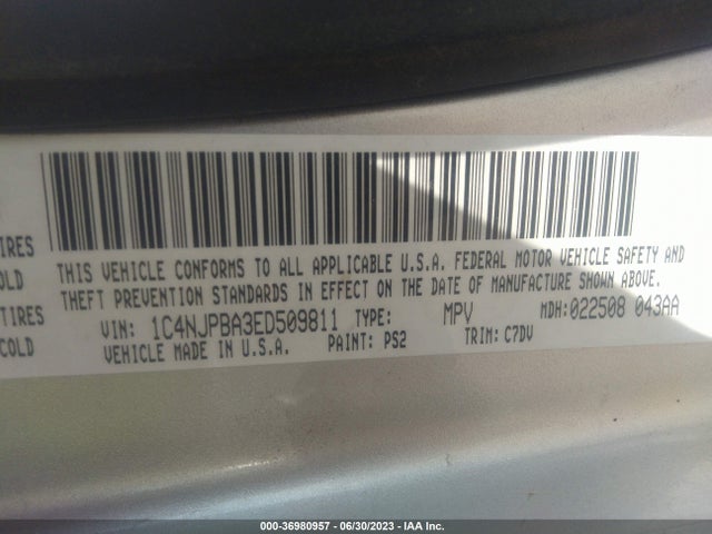 1C4NJPBA3ED509811 Jeep Patriot Sport
