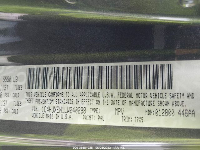 1C4HJXEN1LW240298 Jeep Wrangler Unlimited Sahara