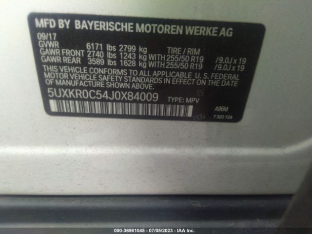 5UXKR0C54J0X84009 BMW X5 Xdrive35i