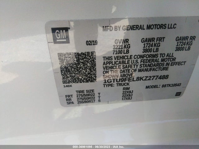 GMC Sierra 1500 Denali 2019 1GTU9FEL8KZ277488 Image 9