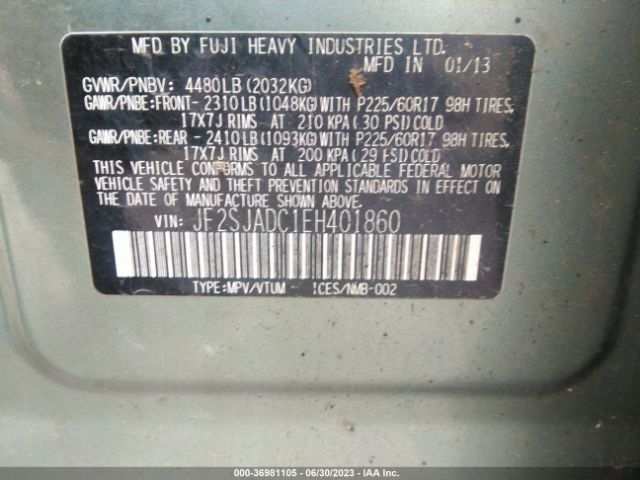 JF2SJADC1EH401860 Subaru Forester 2.5i Premium