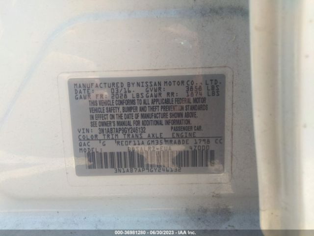 3N1AB7AP9GY246132 Nissan SENTRA SR