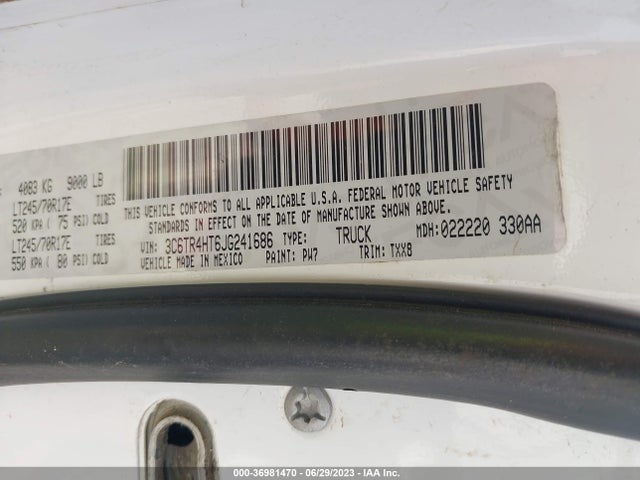 3C6TR4HT6JG241686 RAM 2500 Tradesman