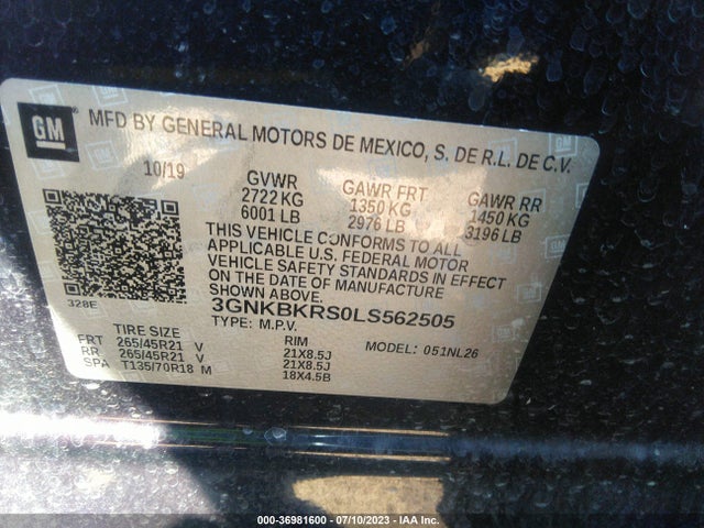 Chevrolet BLAZER RS 2020 3GNKBKRS0LS562505 Image 9