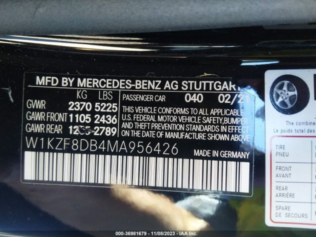 W1KZF8DB4MA956426 Mercedes-Benz E-class E 350