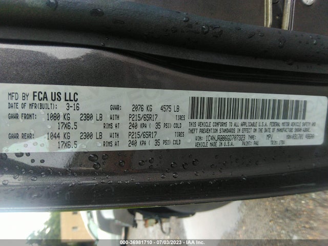 1C4NJRBB6GD707323 Jeep Patriot 75th Anniversary