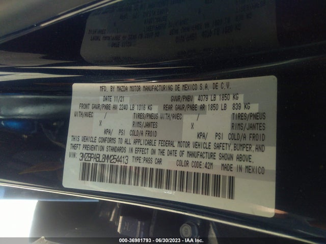 Mazda Mazda3 Sedan Select 2021 3MZBPABL8MM254413 Image 9