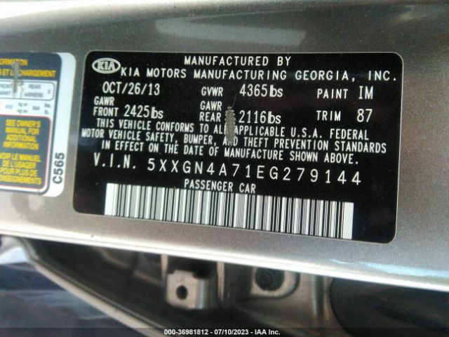 5XXGN4A71EG279144 KIA OPTIMA EX