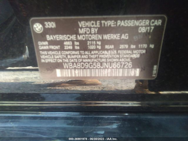 WBA8D9G58JNU66726 BMW 3 Series 330i Xdrive