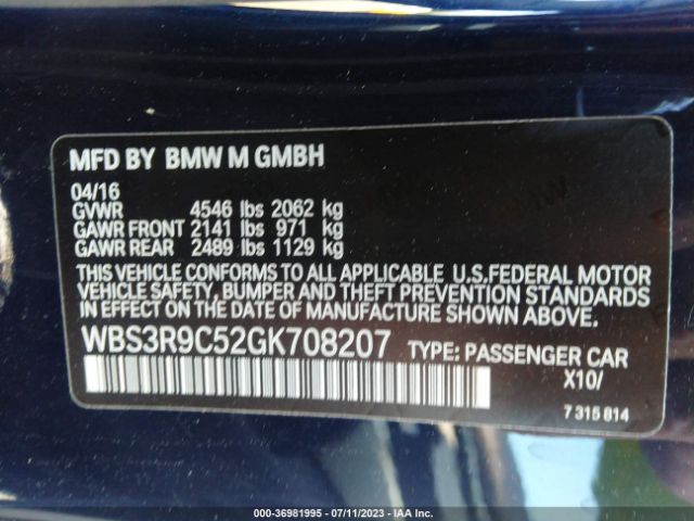 WBS3R9C52GK708207 BMW M4