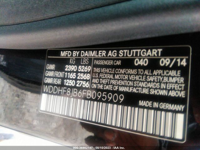 WDDHF8JB6FB095909 Mercedes-Benz E-class E 350 Luxury