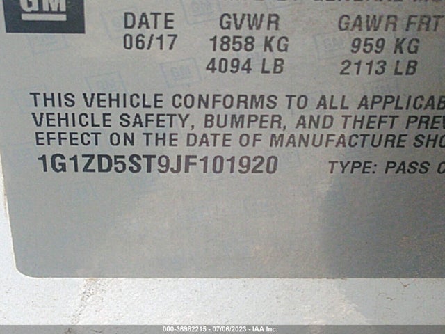 Chevrolet MALIBU LT 2018 1G1ZD5ST9JF101920 Image 14