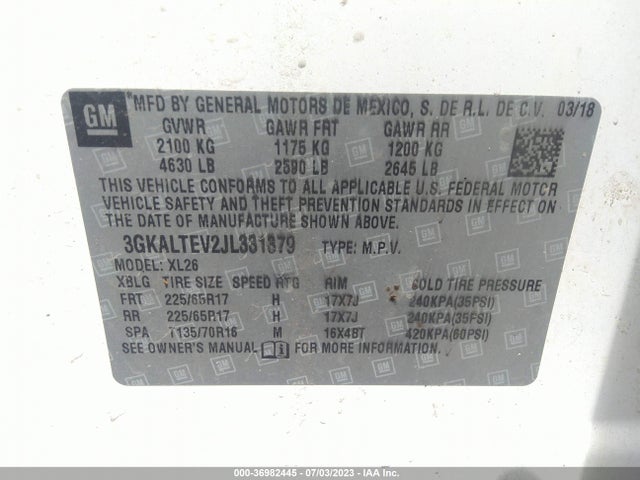 GMC Terrain Sle 2018 3GKALTEV2JL331379 Image 9