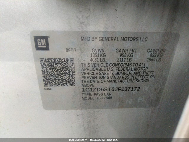 Chevrolet MALIBU LT 2018 1G1ZD5ST0JF137172 Image 10