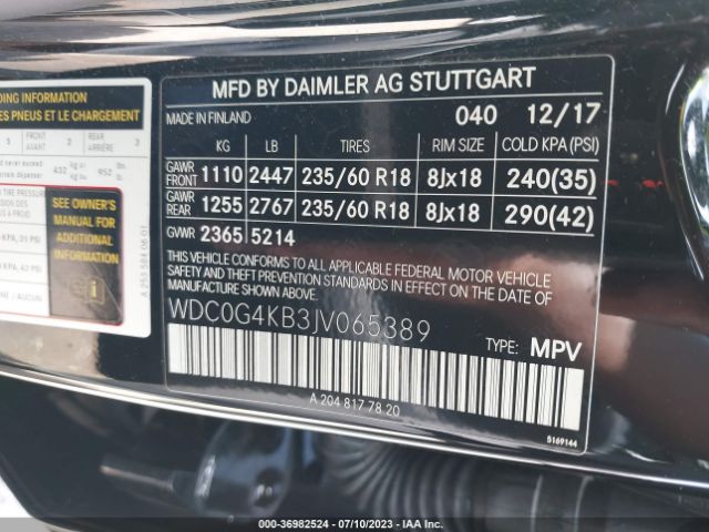 WDC0G4KB3JV065389 Mercedes-Benz GLC 300