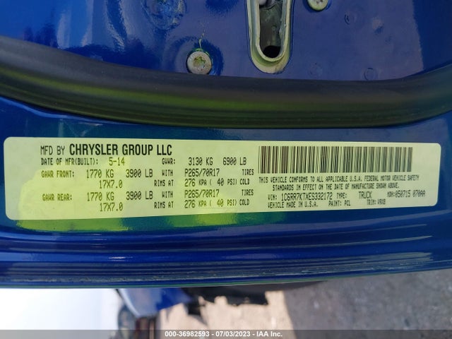 1C6RR7KTXES332172 RAM 1500 Tradesman