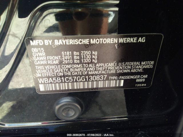 WBA5B1C57GG130837 BMW 5 Series 535i