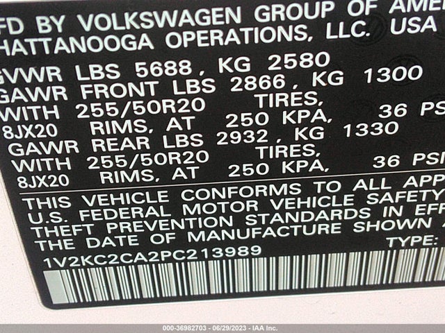 1V2KC2CA2PC213989 Volkswagen Atlas Cross Sport 2.0t Se W/technology