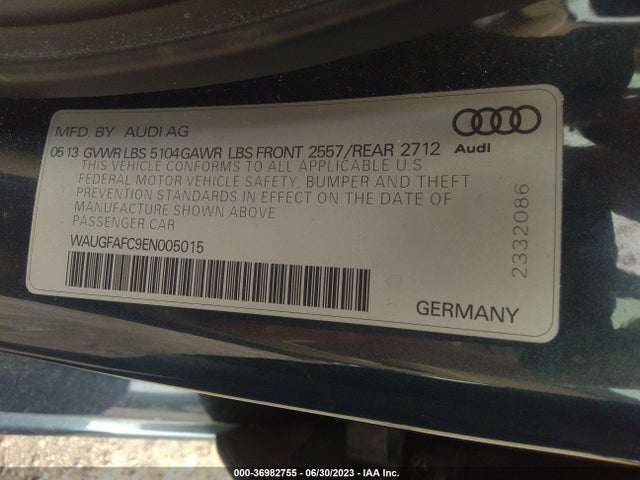 WAUGFAFC9EN005015 Audi A6 2.0t Premium Plus