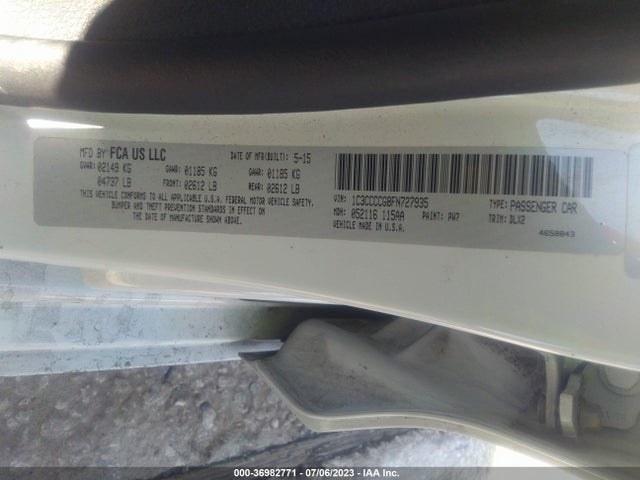 1C3CCCCG8FN727935 Chrysler 200 C
