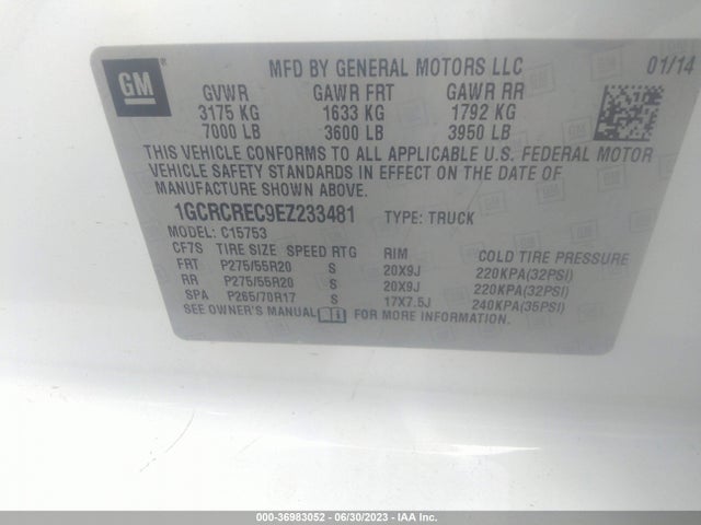 Chevrolet Silverado 1500 Lt 2014 1GCRCREC9EZ233481 Image 15