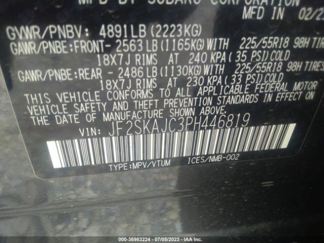 JF2SKAJC3PH446819 Subaru Forester Sport
