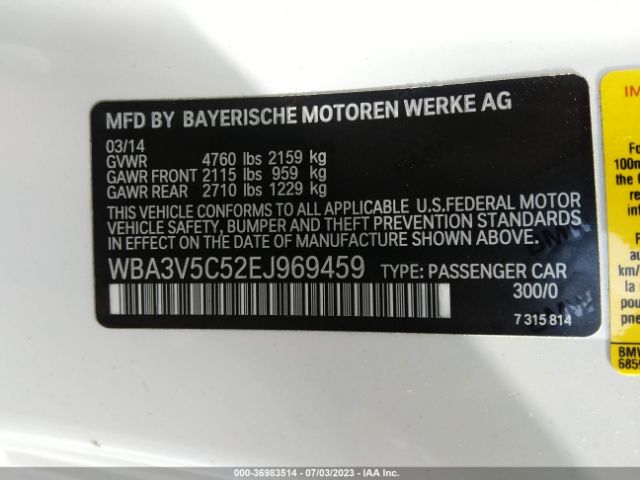WBA3V5C52EJ969459 BMW 4 Series 428i