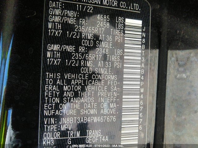 Nissan ROGUE S 2023 JN8BT3AB4PW467676 Image 9
